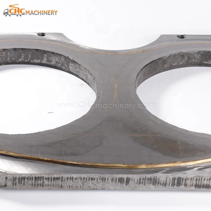 New OEM Concrete Pump Glasses Plate Wear Plate Zoomlion Concrete Pump Hopper Hardface Metal Carbide Models DN200/DN230/DN260 3