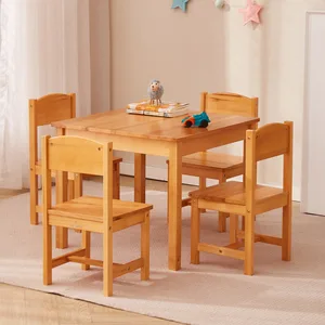 EDULAND Montessori Daycare Kindergarten Wooden Furniture Sets Preschool Variable Table Chair Set Nursery Center Bedroom Modern