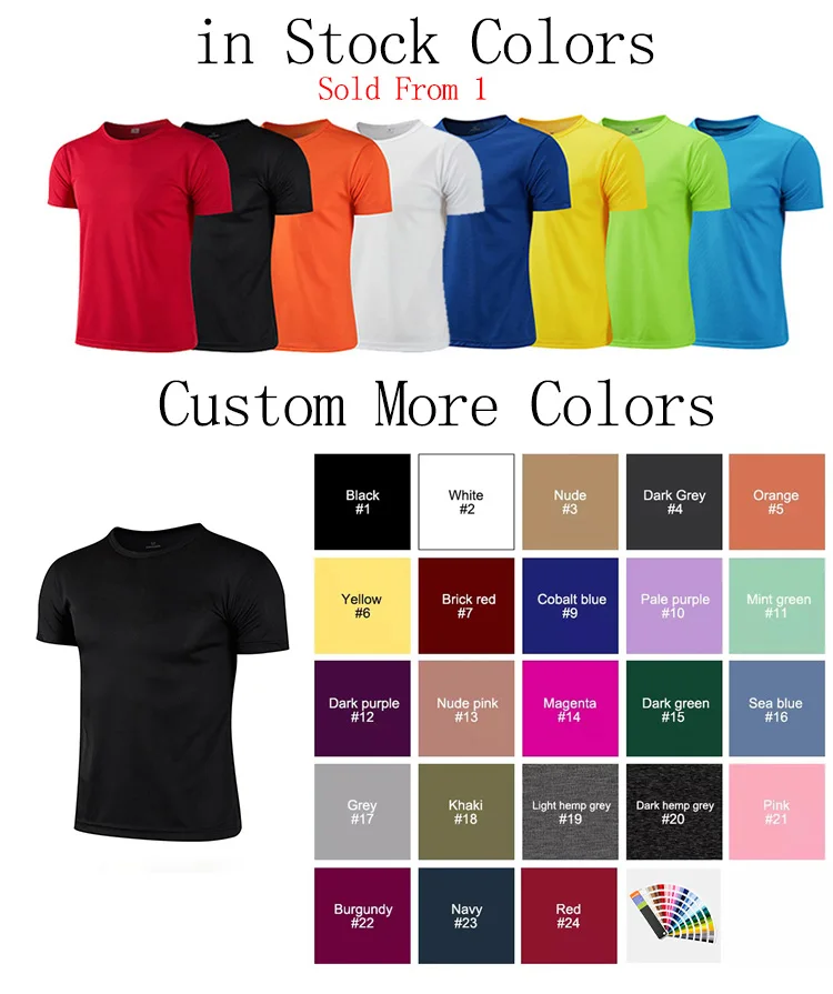 Ct0003 Custom Printing Women Blank Men's T-shirts 100% Polyester Sport ...