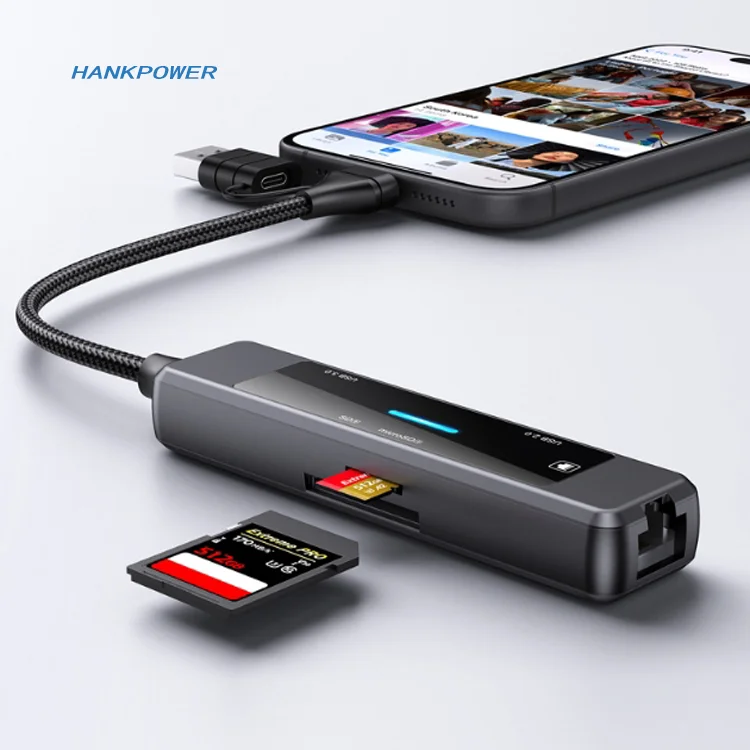 USB-C Naar Micro SD Kaartlezer – 5 Gbps – Plug & Play – Geschikt Voor Laptop, Tablet En Telefoon – Compatibel Met SDXC En TF-kaarten 5 miniatura