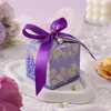 Uccello floreale viola doppio felice, nastro in poliestere viola con pe