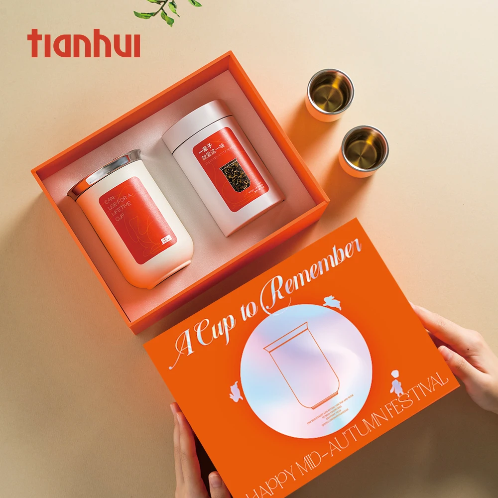 Tianhui – ensemble de tasses Thermos de voyage, Collection de brasseurs de thé, avec boîtes à thé, coffret cadeau, tasses à thé, coffret cadeau en acier inoxydable 304