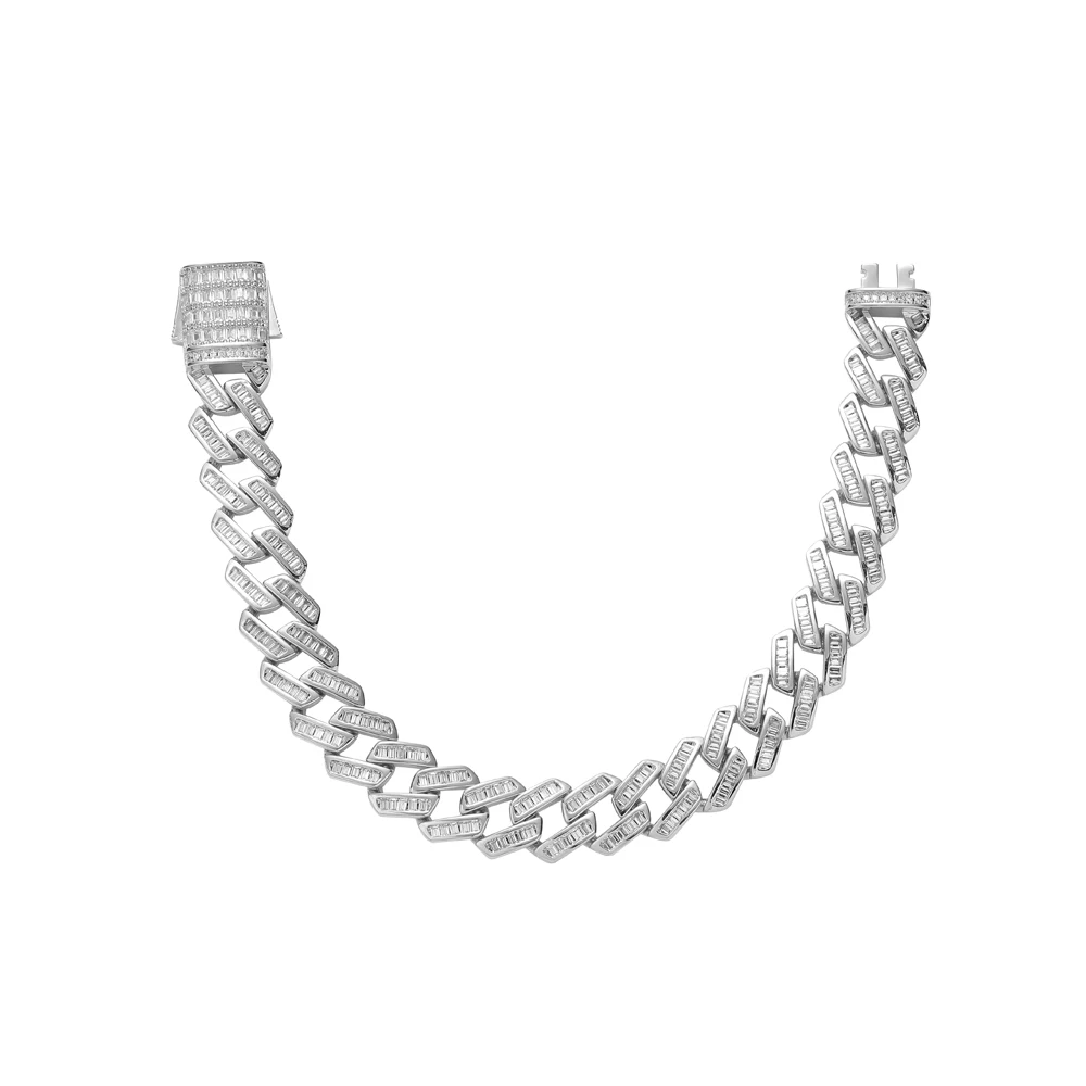 アクセサリー bb BB022 12mm Brass Setting Zircon Bracelet - Hip Hop Iced Out