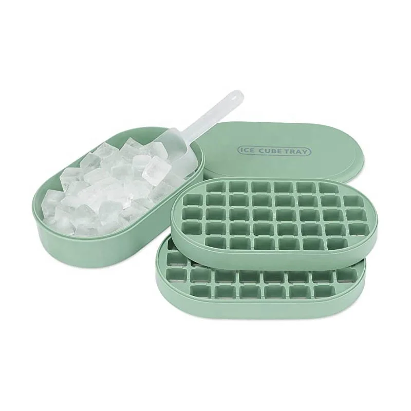 Ice Cube Tray With Lid And Storage Bin For Freezer,36/72 2-3cm Ice