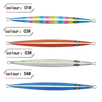 Glow-in-the-Dark Iron Plate Lead Fish Jig Bait for Deep-Sea Boat Fishing Slow-Rolling Artificial Hard Bait Without Hooks – Metal Jig – view 3