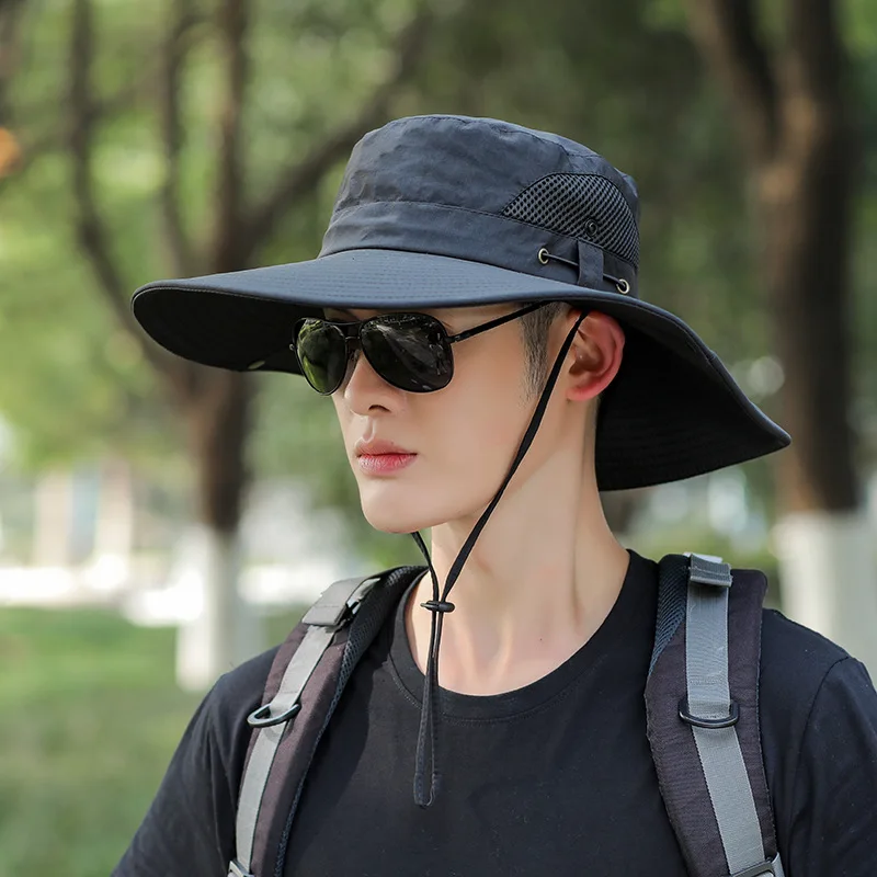 Summer sunshade outdoor fishing cap hat sunscreen UV protection breathable bucket hat