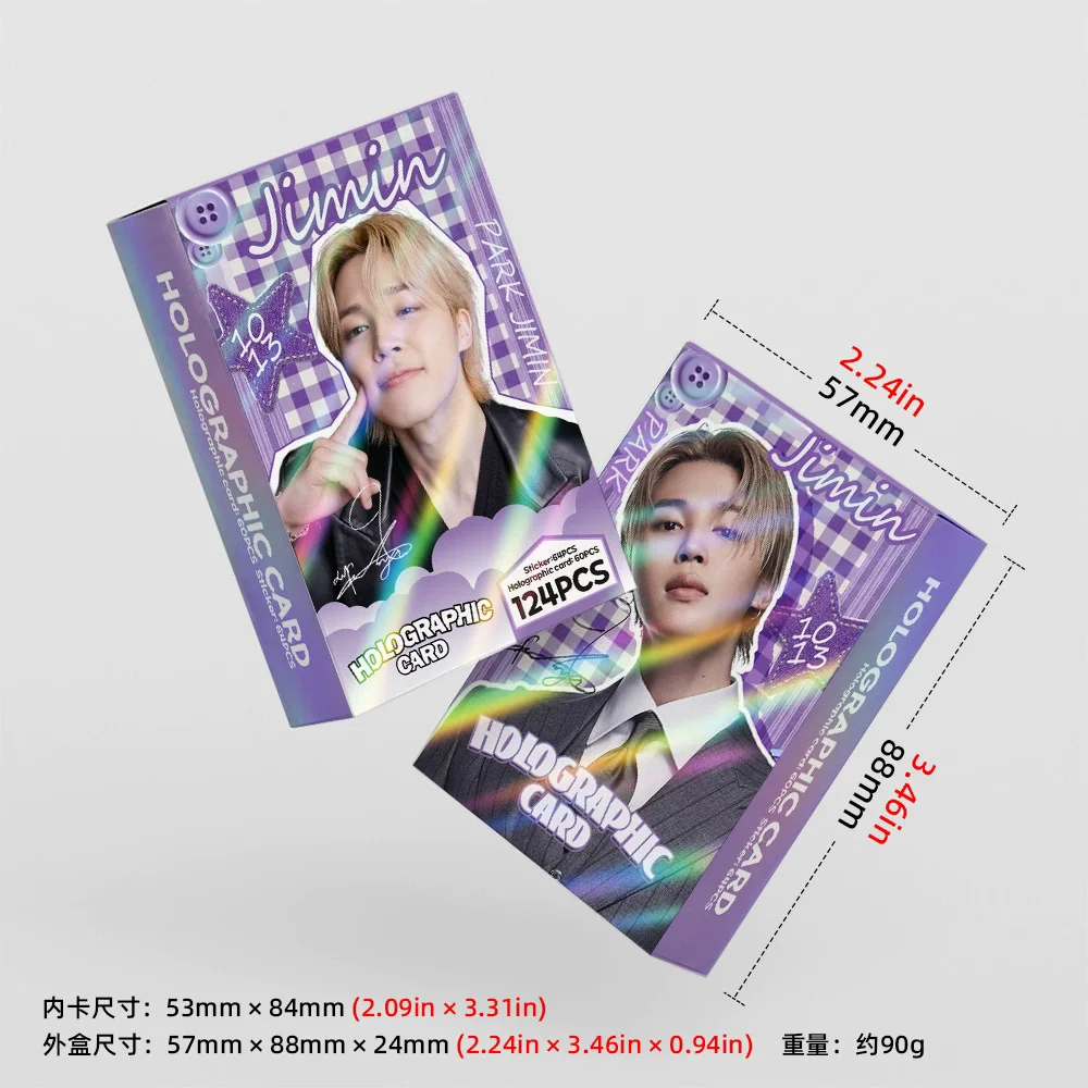 KPOP 124pcs/box Bangtan Boys Jimin 2026 Laser Photocard Lomo Card