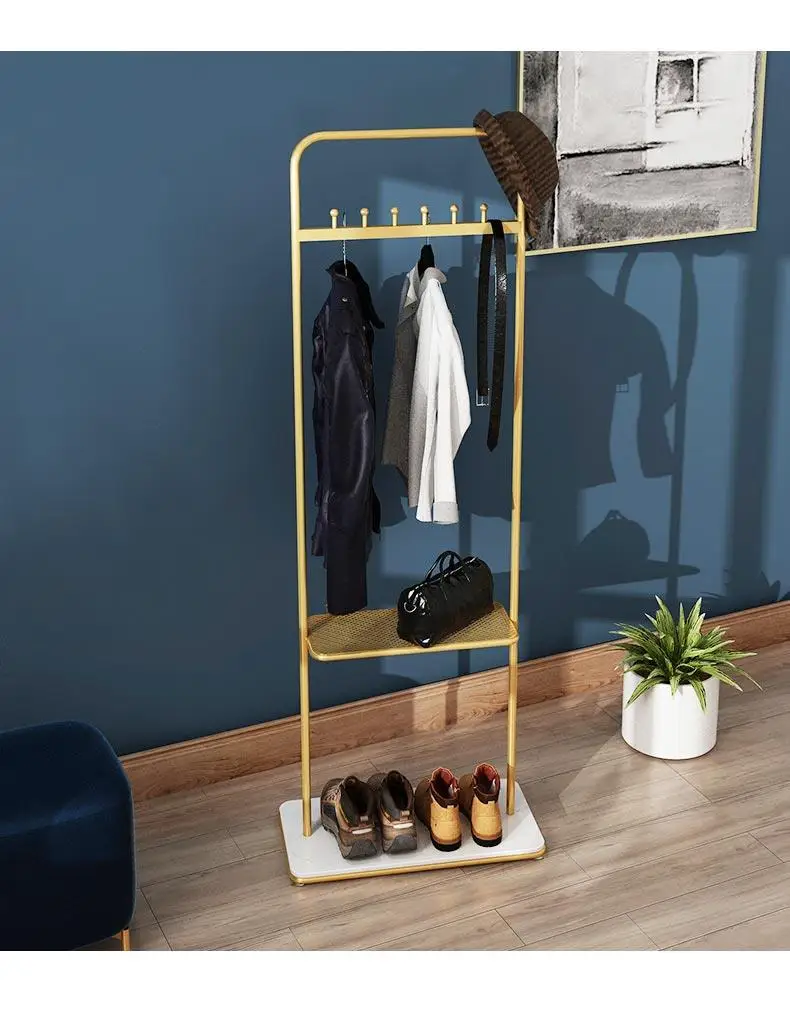 Fashion styling Metal coat rack with shoe stand Hotel Coat Stand