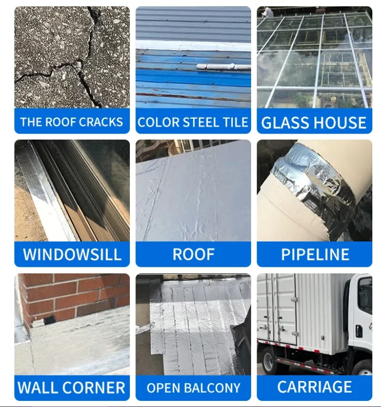 Factory High Quality Outdoor Flashing Roof Rubber Sealing Repair Roof Tape Waterproof Aluminum Foil Butyl Tape