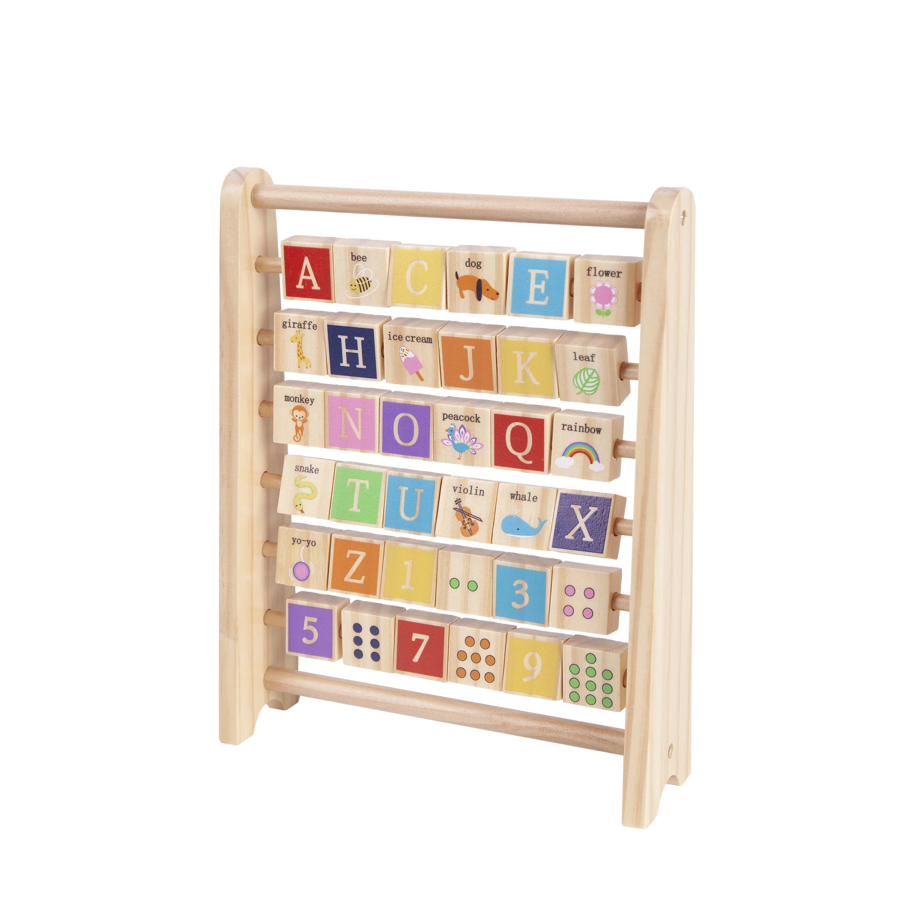 Пользовательские Классический Мир Детская развивающая деревянная математическая игрушка Монтессори ABC-123 счеты бусины в наличии