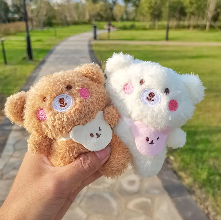 Kawaii Bear Plush Keychain - Perfect Student Bag Accessory