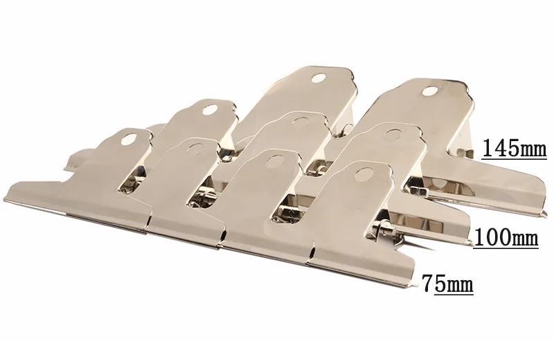 Офисные канцелярские принадлежности 145 мм Прочный из нержавеющей стали горный зажим металлический документ большой Серебряный Большой переплет пружинный напильник cli