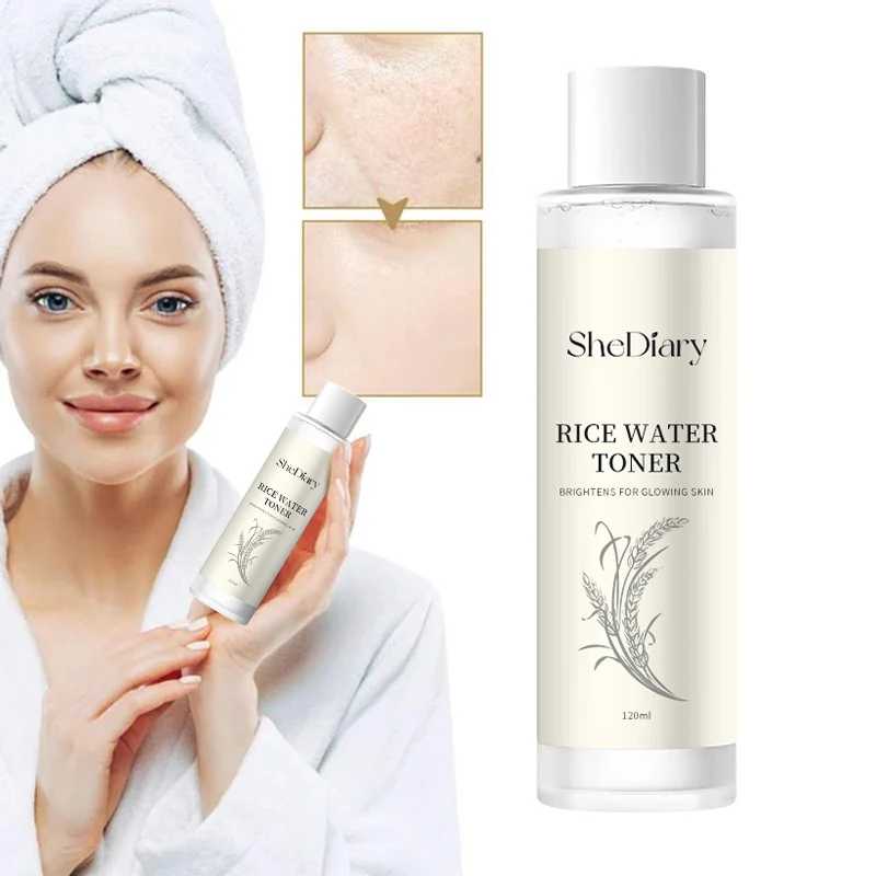 SheDiary Korean Rice Serum Lightening Skin Care Rice Water Toner Spray Anti-Aging Hydrating Face Mist Wholesale Anti-Acne Toner