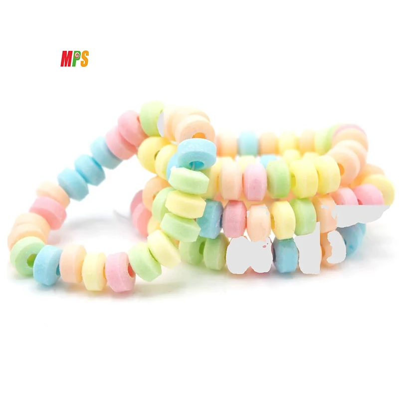 Multicolor Fruit-Flavored Chewables Candy Bracelet Sugar Tablet Candy