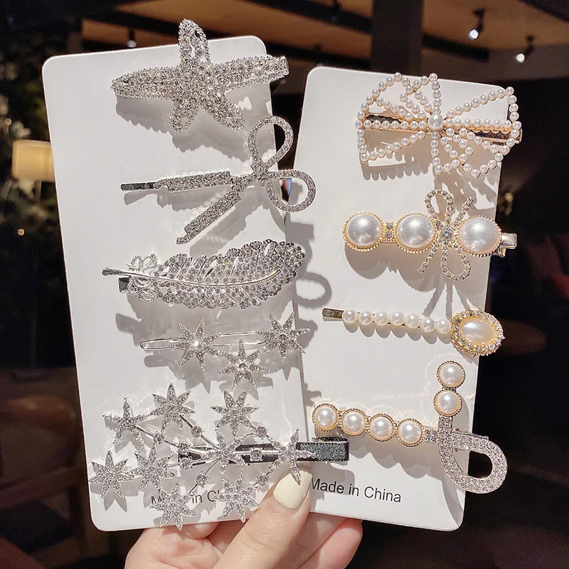 Свадебные заколки для волос резинки повязки со стразами балетки с блестящими жемчуженками на носке