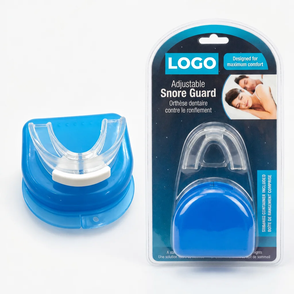 Night Time Snoring Relief Antisnoring Mouth Guard Mouth Tray Kit for Adult Sleepers Home Bedroom Dental Hygiene