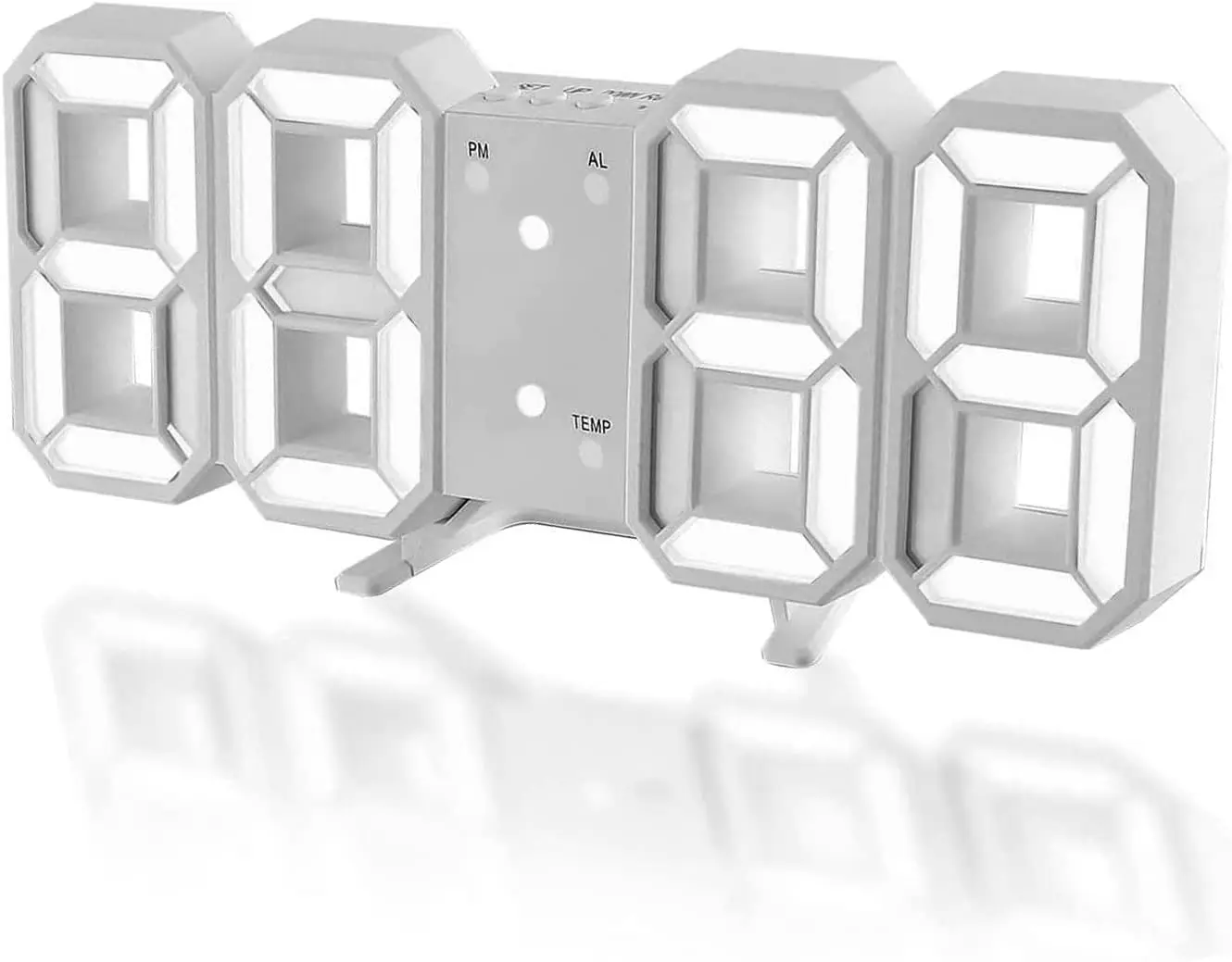 3D Digital Alarm Clock Automatic Dimming LED Wall Clock Color Light Desktop Alarm Clock