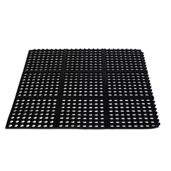 Rubber Flooring Mat with Holes Nonslip Anti fatigue Safety Outdoor Playground Grass Grow Rubber Mat