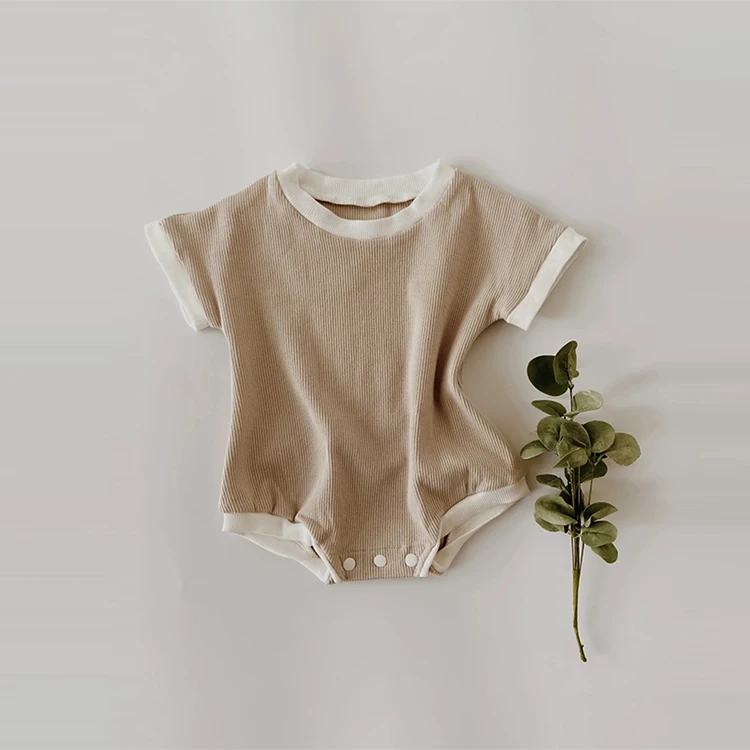Organic Bamboo Waffle Baby Bodysuit Eco Friendly Baby Bodysuit Romper