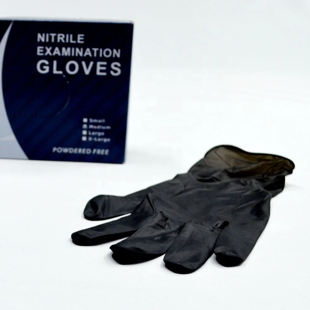 Латексные Бесплатные черные нитриловые татуировки перчатки одноразовые малазийские парикмахерские салоны