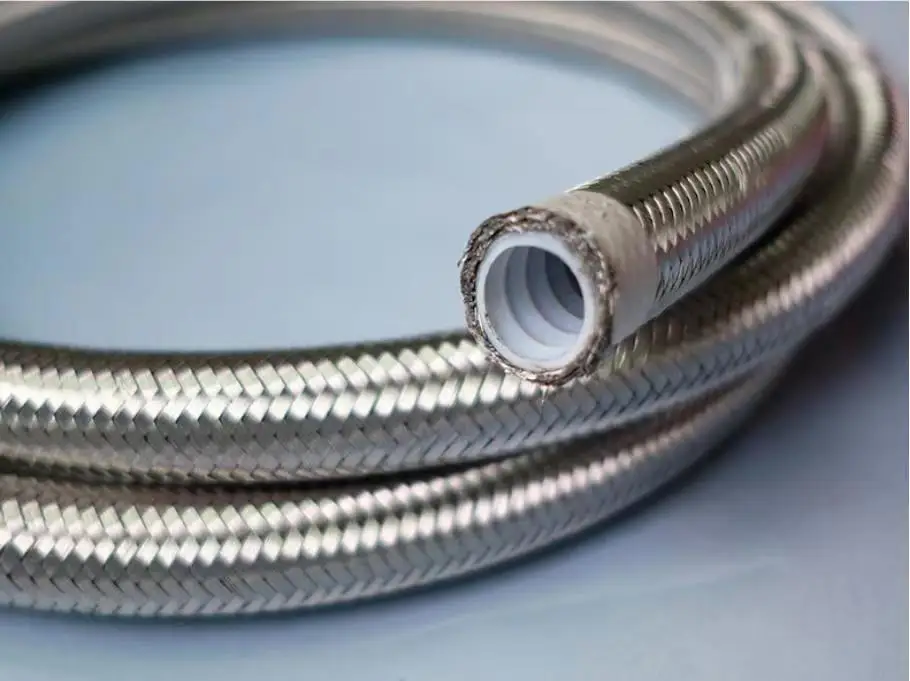 Stainless Steel Wire Braid Hose Refrigeration Flexible Hose Ptfe Butane