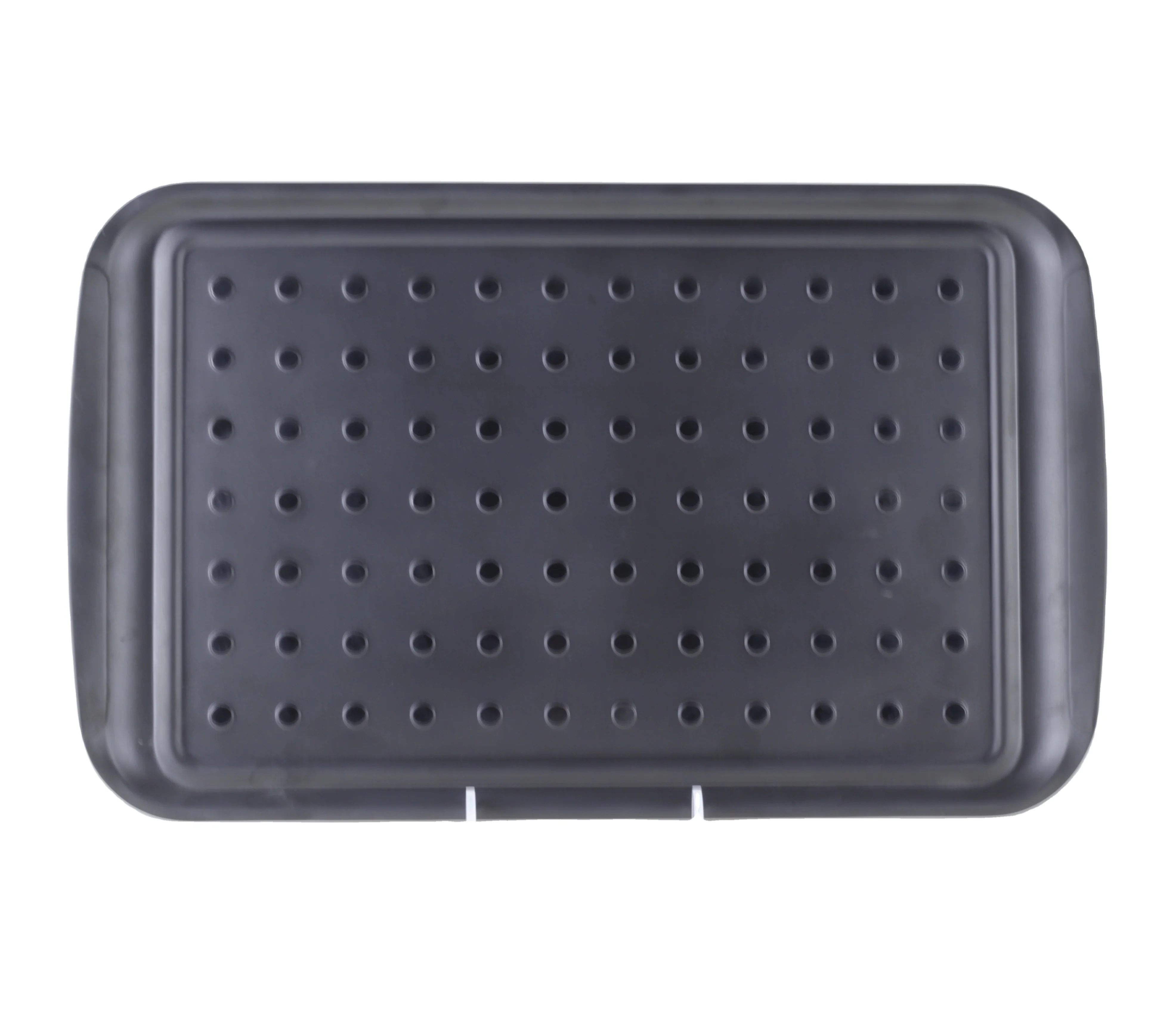 Black and Red 2 Pc Rectangular Shape Barbecue Prep Tray Set Melamine BBQ Marinade Tray Set