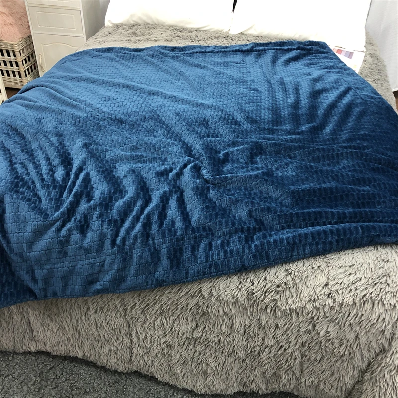 Двойные сверхтяжелые простые Стильные настраиваемые норковые жаккардовые плюшевые одеяла для зимы