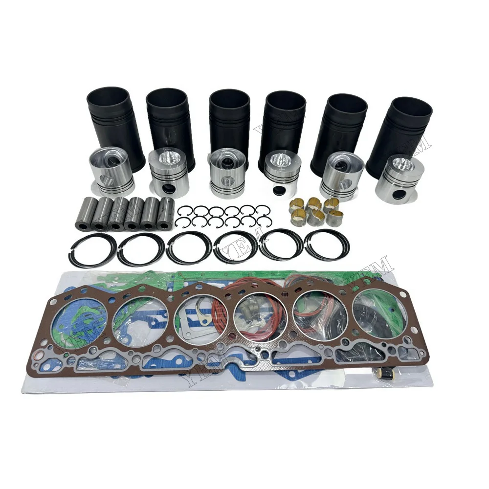 Overhaul Kit With Gasket Set Compatible for Komatsu 6D105 Engine Repair Kit 6