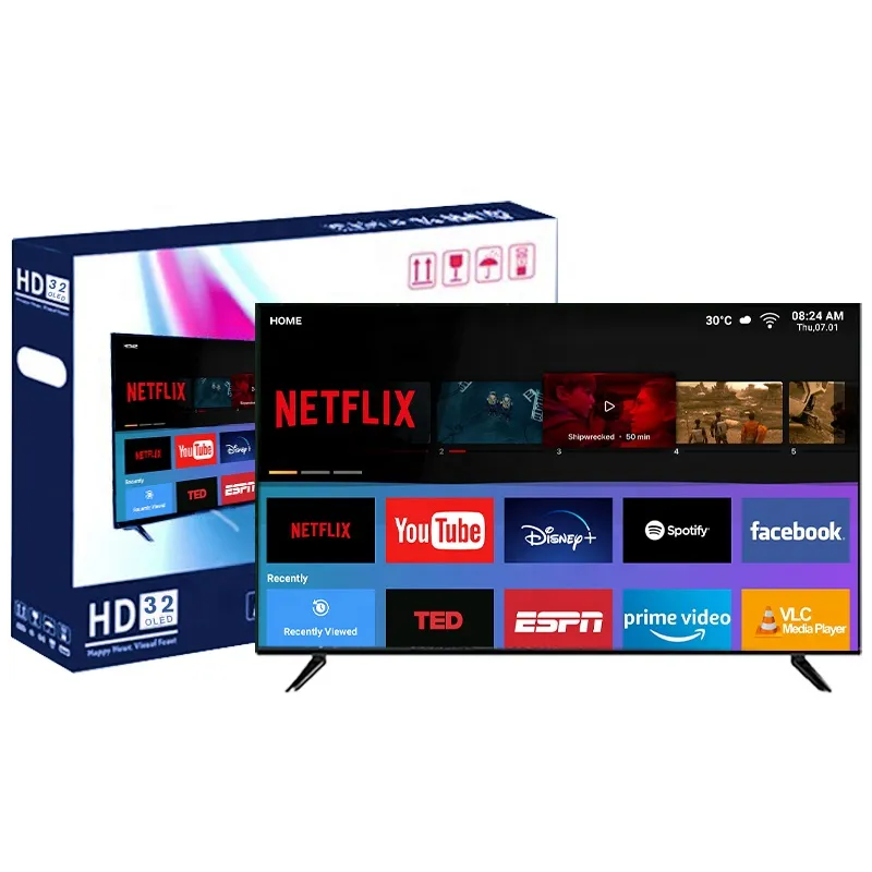 Manufacturer Flat Screen Televisions Smart Tv 24 32 40 43 50 55 65 85 Inch Led Tv Inteligente De 9606