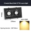 Tête MR16-7W-2 - Noir - 3000K