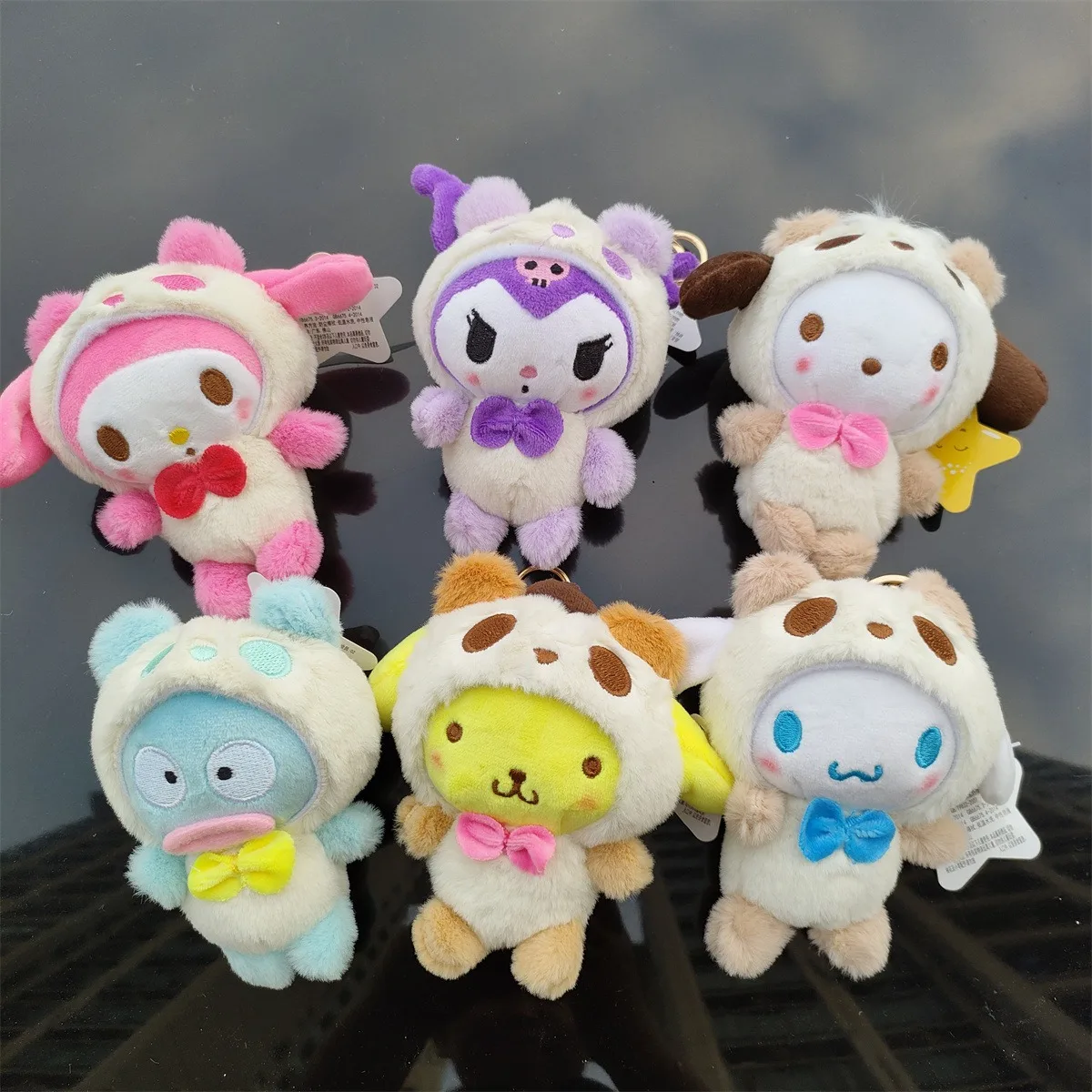 Wholesale Kawaii Sanrios Plush Keychain Anime Doll Kuromi Cinnamon ...