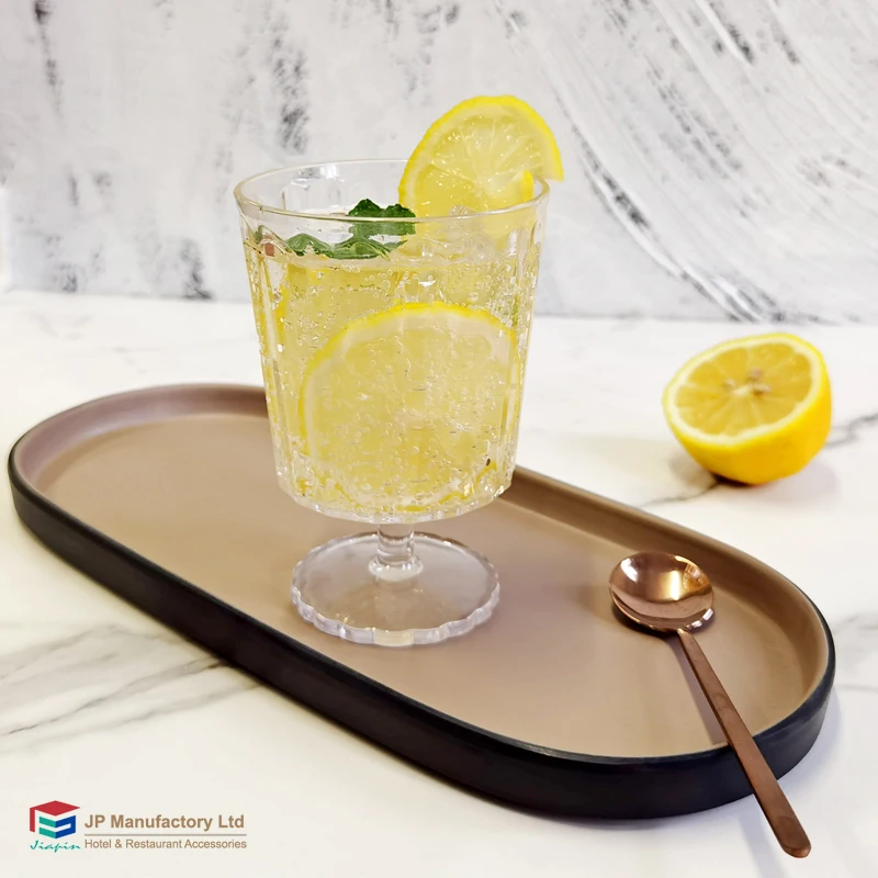 10 Oz. Customizable Stackable Clear PC Wine Cup Plastic Juice Dessert Glass  for Wholesale