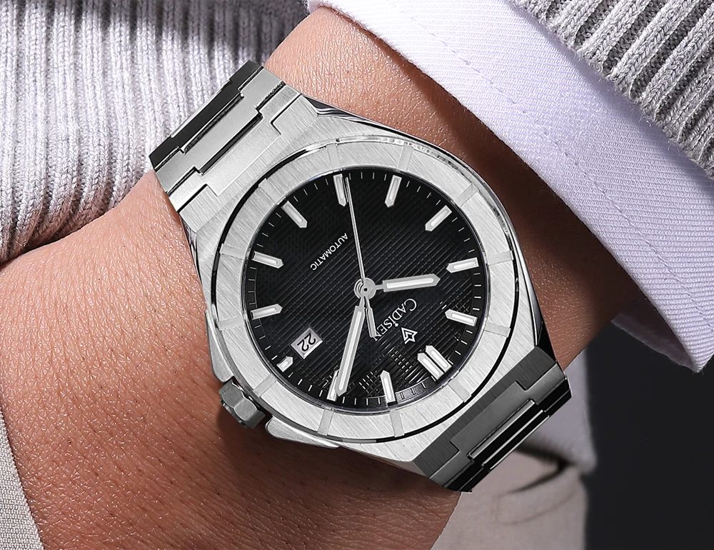 CADISEN New Mens Watches Business Automatic Watch Men Japan NH35A