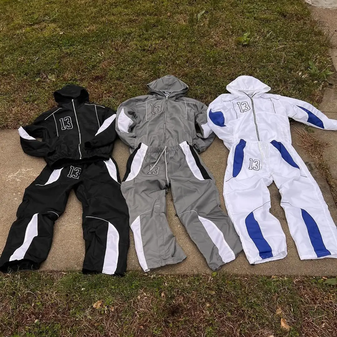 Fabriksbrugerdefinerede nylon/bomuld street-style tracksuits – med tryk/broderi-håndværksdesign og tilpasningsmuligheder
