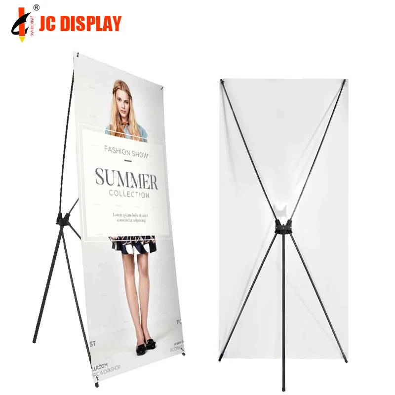 Flex X Baner Stand Customized X Stand Display Banner Aluminum  CMYK Digital Printing Banner Stands for Display