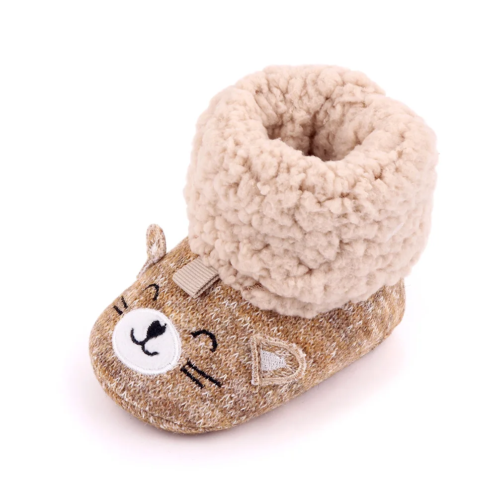 New Baby Cute Warm Cotton Boots Baby Boots Indoor Cartoon Soft Soled Toddler Shoes manufacture