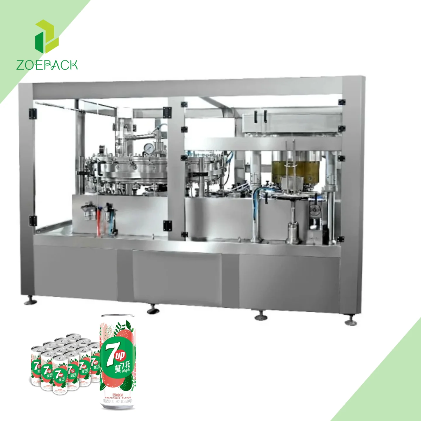 Automatic Complete Plant A to Z Non Gas Beverage Juice Canning Line Aluminium Beer Can Filling Sealing Machine