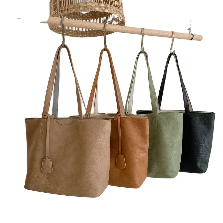 Womans Leather Tote Bag Happy Easter 3 Soft Capacity Shoulder Handbag 