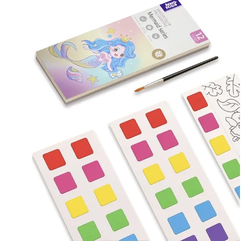 hot sales magic watercolor coloring painting with palette paper toys books brush pen planner calendar for kids supplier