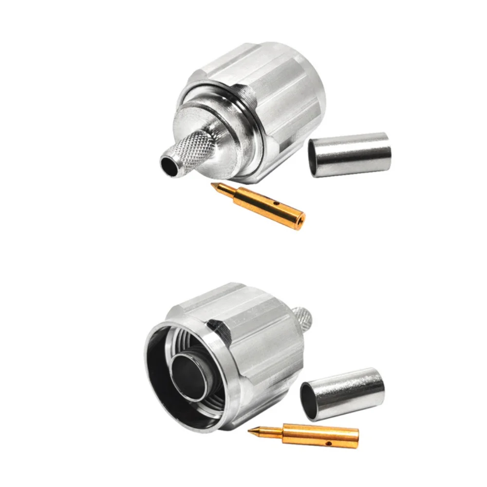 50 Ohm N Male Crimp Type N Male Connector Straight Plug for RG58/RG223/RG142 RF Coaxial Cable Connector