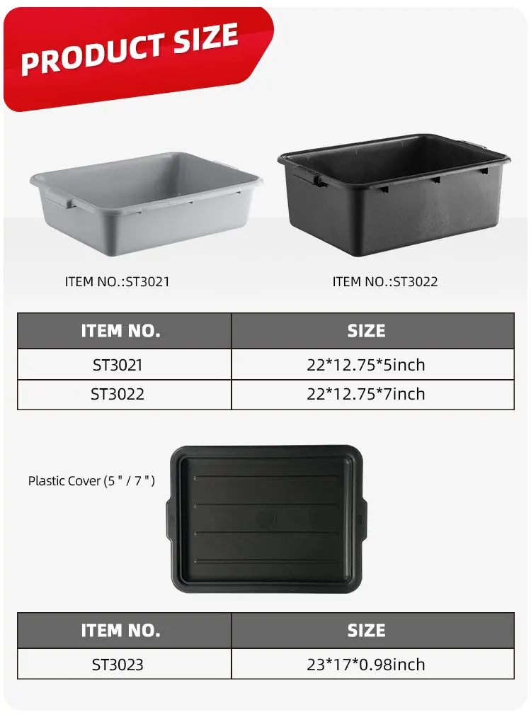 Plastic Tableware Cutlery Storage Container Tub Utility Tote Bin Bus Box for Restaurant Serving Trolley factory