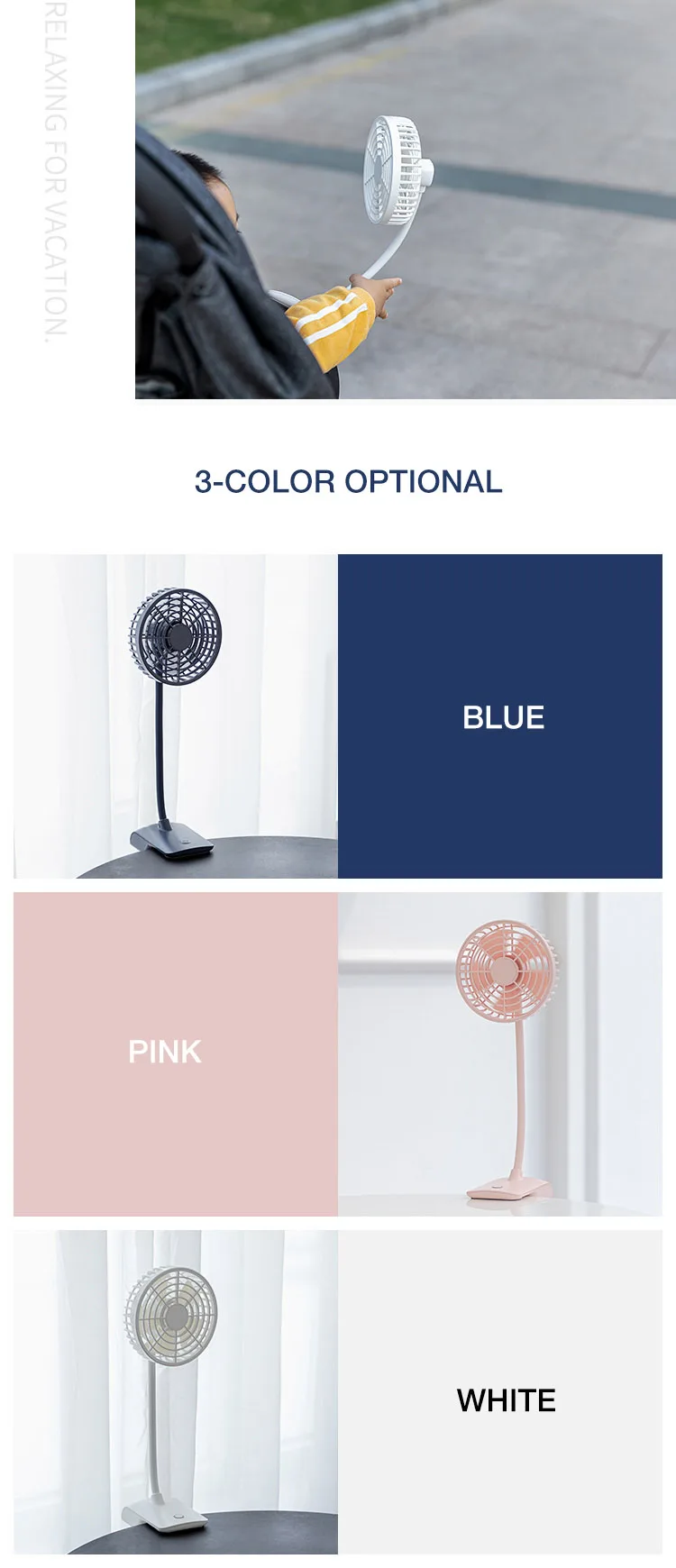 Fan, IMYCOO, 2000mAh, Portable, USB - detail 20