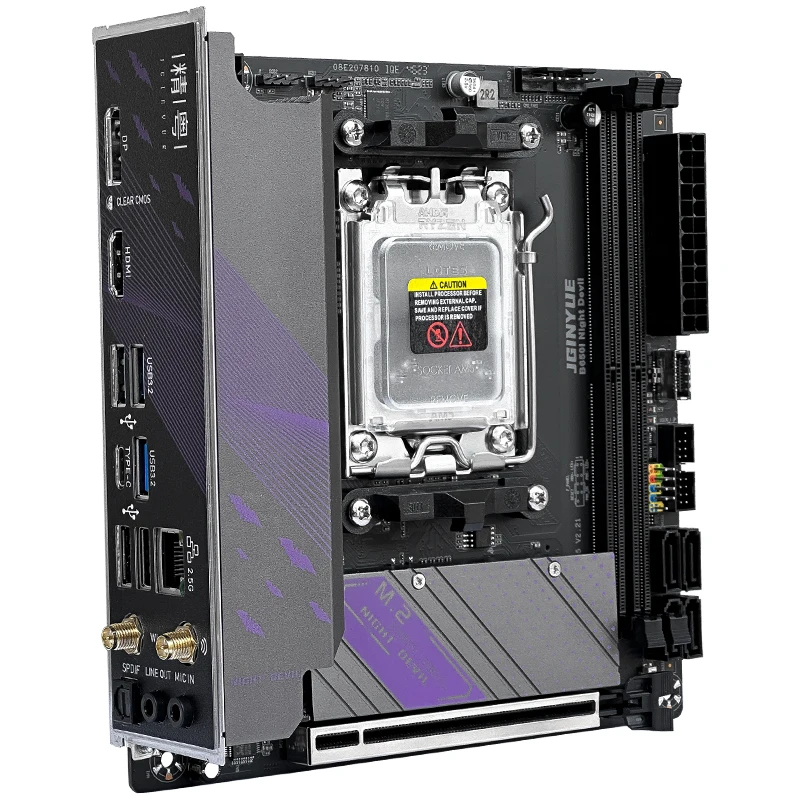 マザーボード JGINYUE B650i Night Devil Mini-ITX Win11 JGINYUE B650I NIGHT DEVIL motherboard - AMD AM5 - JGINYUE