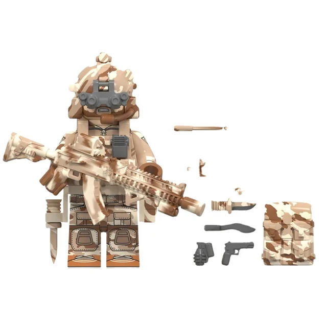 Delta Force Marine Soldier Cartoon Mini Figures Building Blocks Movie Series Of Special Forces Kids Educational Block Toy