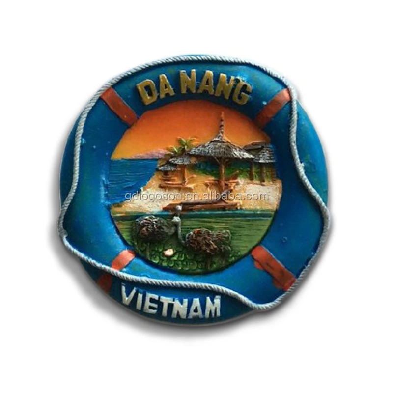 Wholesale Custom Nautical Style Fridge Magnets Marine Life Buoy Ring Rudder Shaped Metal Souvenir Magnet