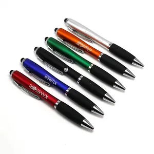 High Quality 3-in-1 Promotional Multi-Functional for Stylus with LED Light Custom Logo Engraved Ballpoint Pen Promotion