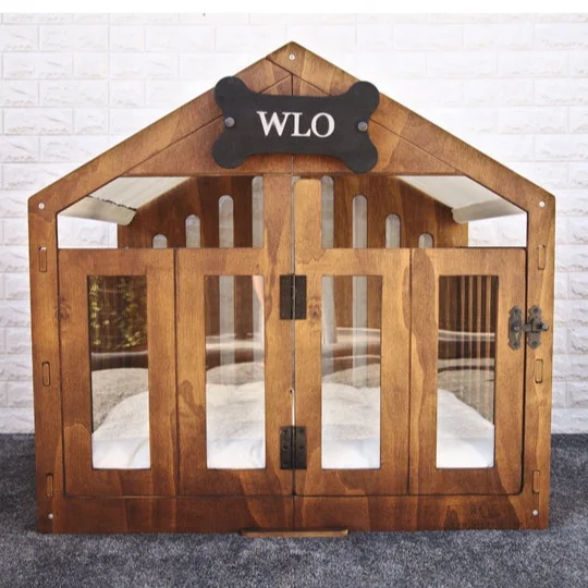 
2021 современный дом для собак модный дизайн собачья будка деревянная мебель для собак 