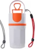 recogedor de excrementos de mascotas punto naranja blanco