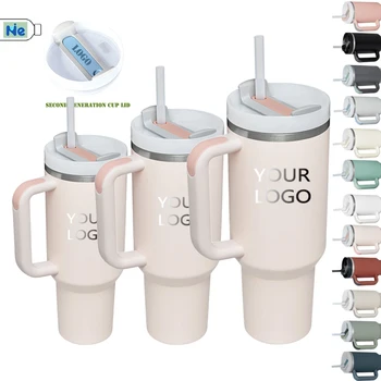 Hot Selling 2024 New Arrival Stainless Steel Tumbler Thermal Glasses 30oz 40oz Outdoor Mugs With Handle Can Cups
