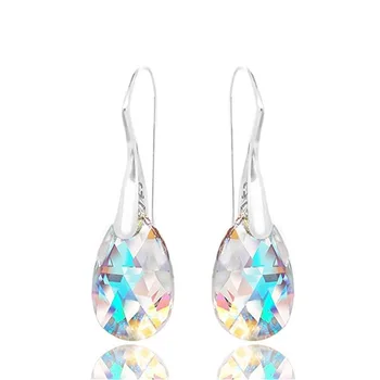 2022 New Color Crystal Earrings Personality Female Fashion Ladies Water Drop Earrings